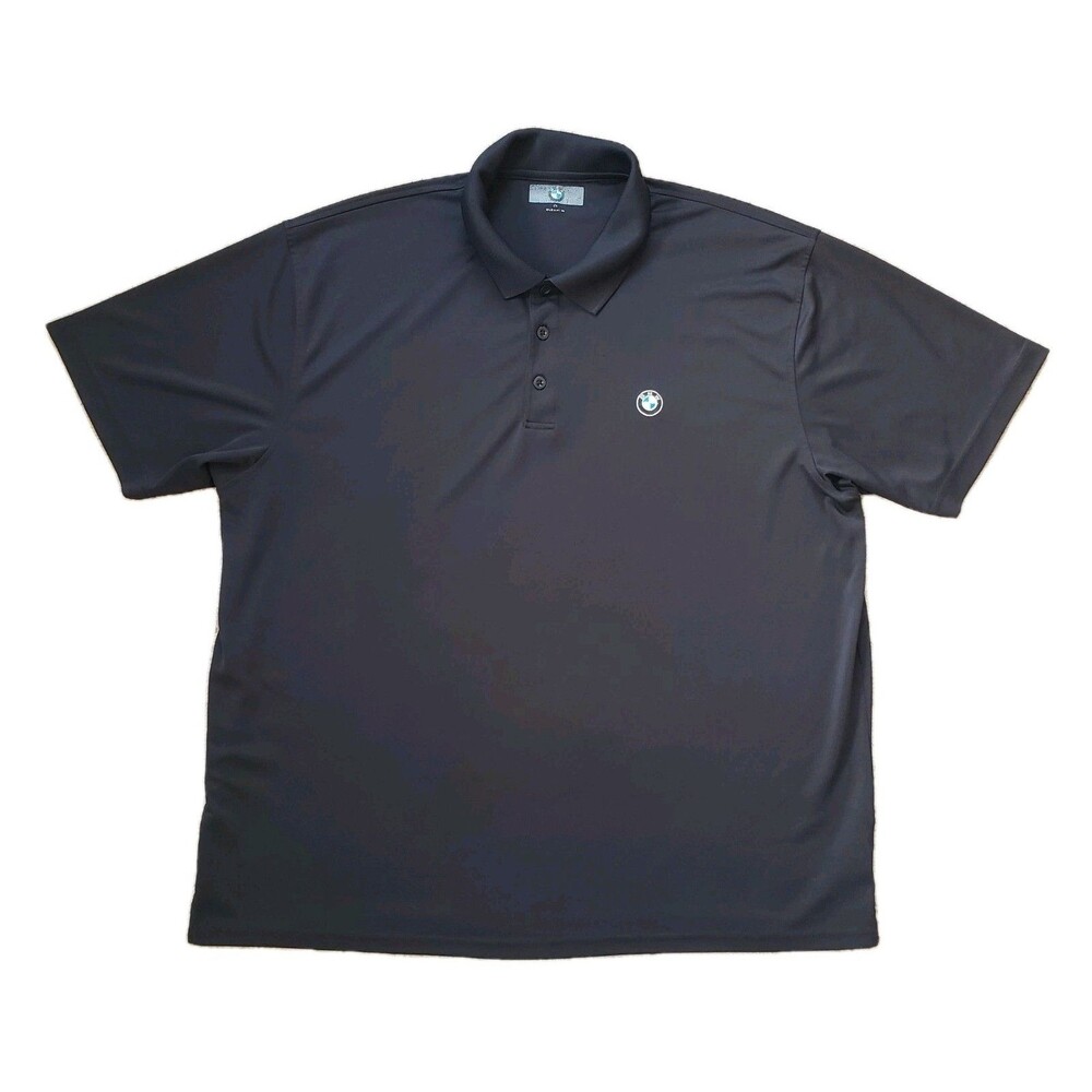 BMW Lightweight Preformance Polo Sz 2XL Mens Black Embroidered Golf Automotive